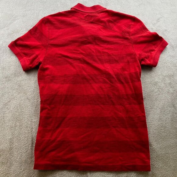 Volcom Mens Polo Shirt Medium Striped Casual Lightweight Short Sleeve Red Y2K - Picture 13 of 13